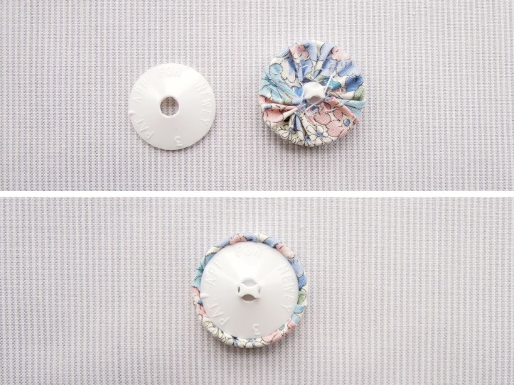 Tutorial : Fabric Covered Buttons : Plastic Bases