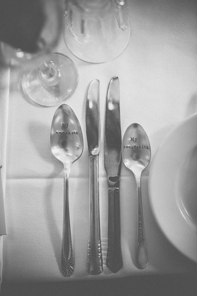 Hand stamped cutlery by The Faded Nest